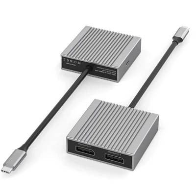 PD100W ile USB-C'den Çift DisplayPort Adaptörüne